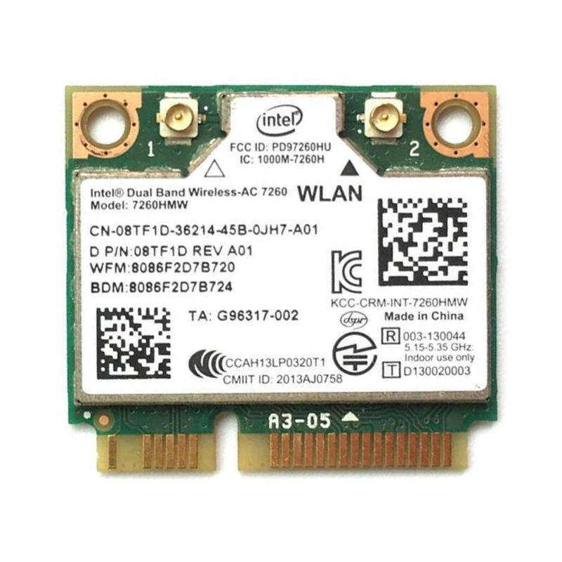 Двухдиапазонный беспроводной-AC 7260 Intel 7260HMW 7260AC 2,4G/5 Ghz 802.11ac MINI PCI-E 2x2 WiFi карта+ Bluetooth 4,0 Wlan адаптер