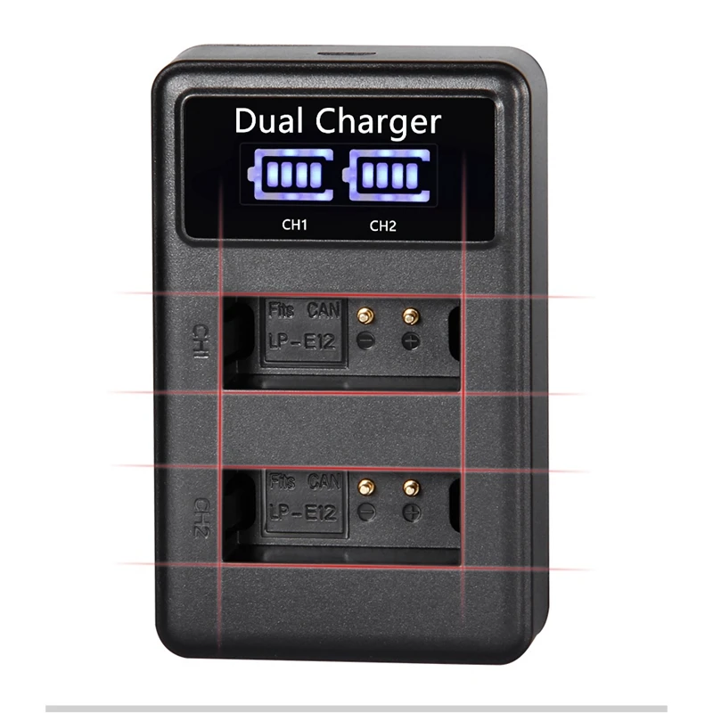 Mamen 1900MAh перезаряжаемый LP-E12 LPE12 LP E12 Аккумулятор для цифровой камеры+ ЖК-зарядное устройство USB для Canon 100D Kiss X7 Rebel SL1 M10 M50