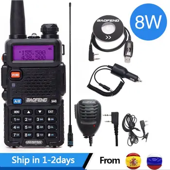 

Baofeng UV-5R 8W High Power 8 Watts Powerful Walkie Talkie Long Range 10km VHF/UHF Dual Band Two Way Radio Pofung Uv5r Hunting
