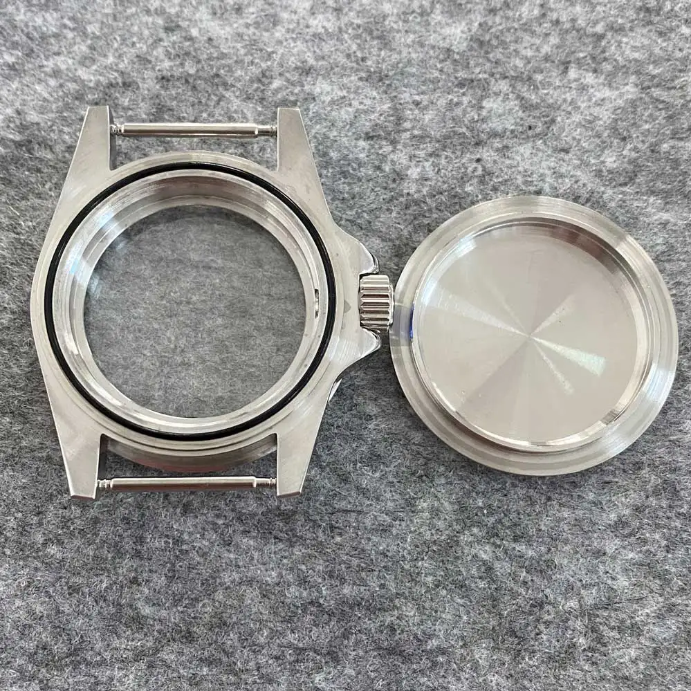 39.5mm Retro Stainless Steel Watch Case Flat Mirror Sapphire Glass Watch Accessories Suitable for NH35/NH36 Movement 120 Click watch dial accessories,watch face accessories