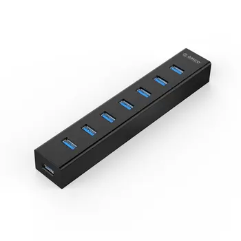 

Alumium Round 7 Ports USB3.0 HUB for MAC Notebook Perfectly silver