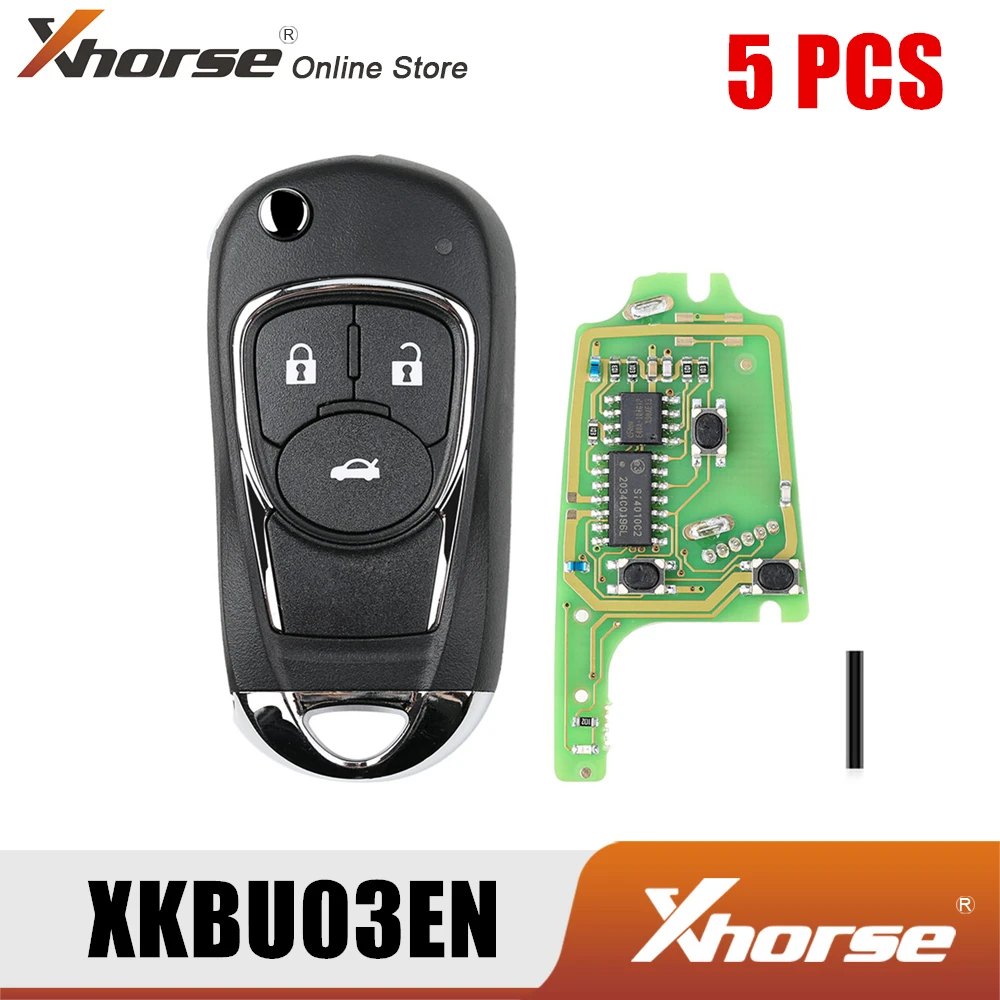 Xhorse XKBU03EN проводной дистанционный ключ для Buick Flip 3 кнопки английская версия 5