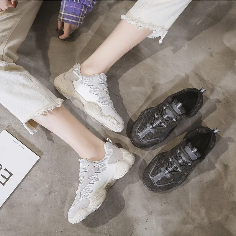 

Reflect Light Dad Shoe Woman 2020 Fund Run Shoe Single Shoe Light Leisure Time Sneakers