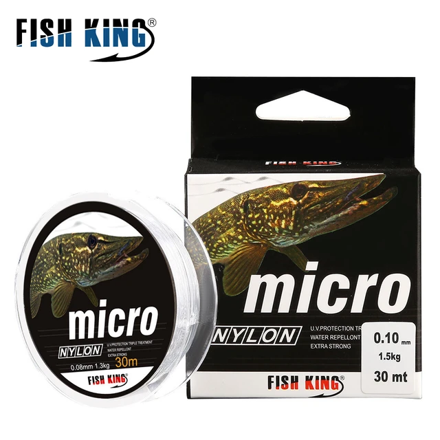 FISH KING 30M MICRO Nylon Ice Fishing Line 0.08mm-0.25mm 2.9LB-12.5LB