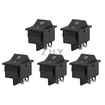 

5 Pcs AC 250V 15A 125V 20A 4 Pin DPST Black On/OFF Rocker Switch