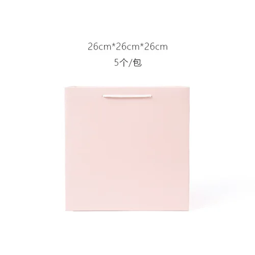 large pink 5 шт утолщенные квадратные вечерние крафт-бумажные сумки Цветы Букет сумки сплошной цвет флорист упаковочные сумки цветочные сумки - Цвет: large pink