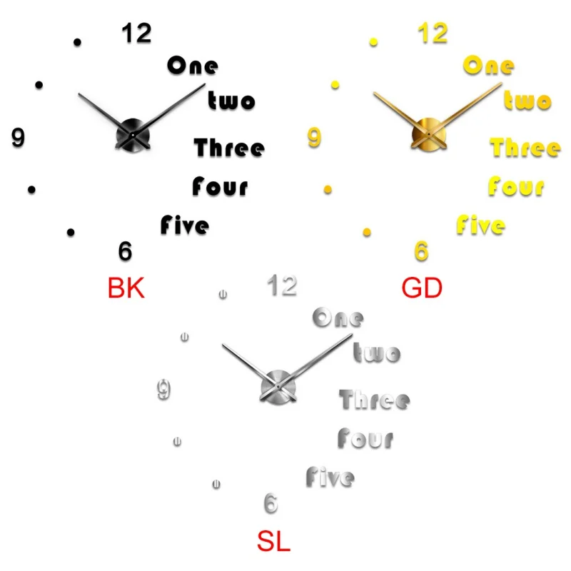 Новые Элегантные часы настенные часы Horloge 3d Diy акриловые зеркальные наклейки украшение дома гостиная кварцевые иглы