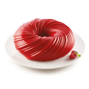 

New Round Swirl Cake Mold For Baking Amazing Dessert Art Mousse Silicone 3D Mould Silikonowe Moule Pastry Pan