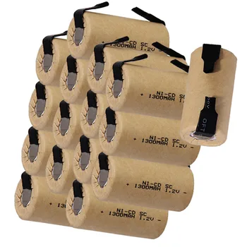 

YECKPOWO 16 pcs SC rechargeable battery power tool SUBC batterie NICD accumulator 1300mah 1.2v for Dewalt Bosch hitachi B&D