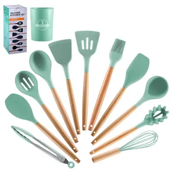 

Food grade high temperature resistant silicone kitchen set non-stick pan