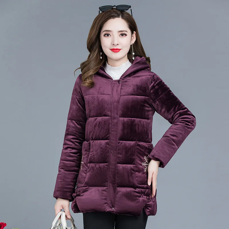 

2019 Autumn And Winter Korean-style Mid-length Middle-aged Winter Coat down Jacket Women's Korean-style Thick Slim Fit Down Jack
