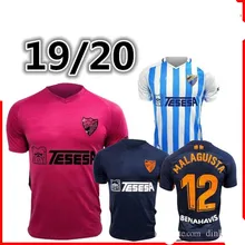 19 20 футбольные майки Малага CF third Out pink home MALAGA ONTIVEROS 17 GONZALEZ 8 KEKO ANOR, Футбольная Футболка