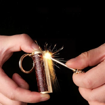 

Permanent Match Instant Flint Fire Starter Lighter Gasoline Oil Free Fire Metal Lighter Keychain Portable Outdoor Survival Tool