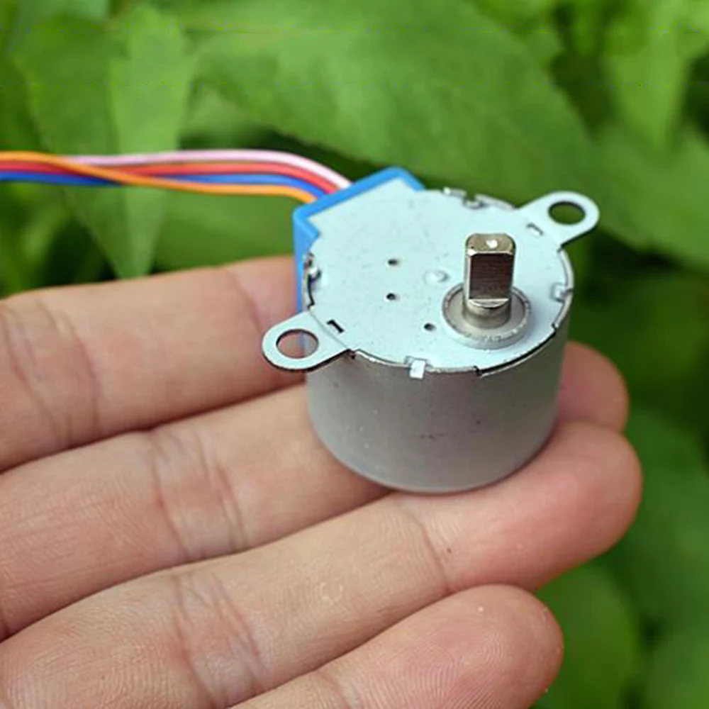 Мини DC12V шаговый мотор редуктора микро 28 мм 4 этапа 5 проводной 28BYJ плоский Вал для