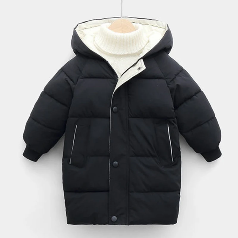 Kids Jackets Baby Boys Thicken Jackets Winter Girls Hooded Coats For 2-10Yrs Teen Children Long Outerwear Kids Thick Snowsuit down jacket children jackets girls coat wool jacket
