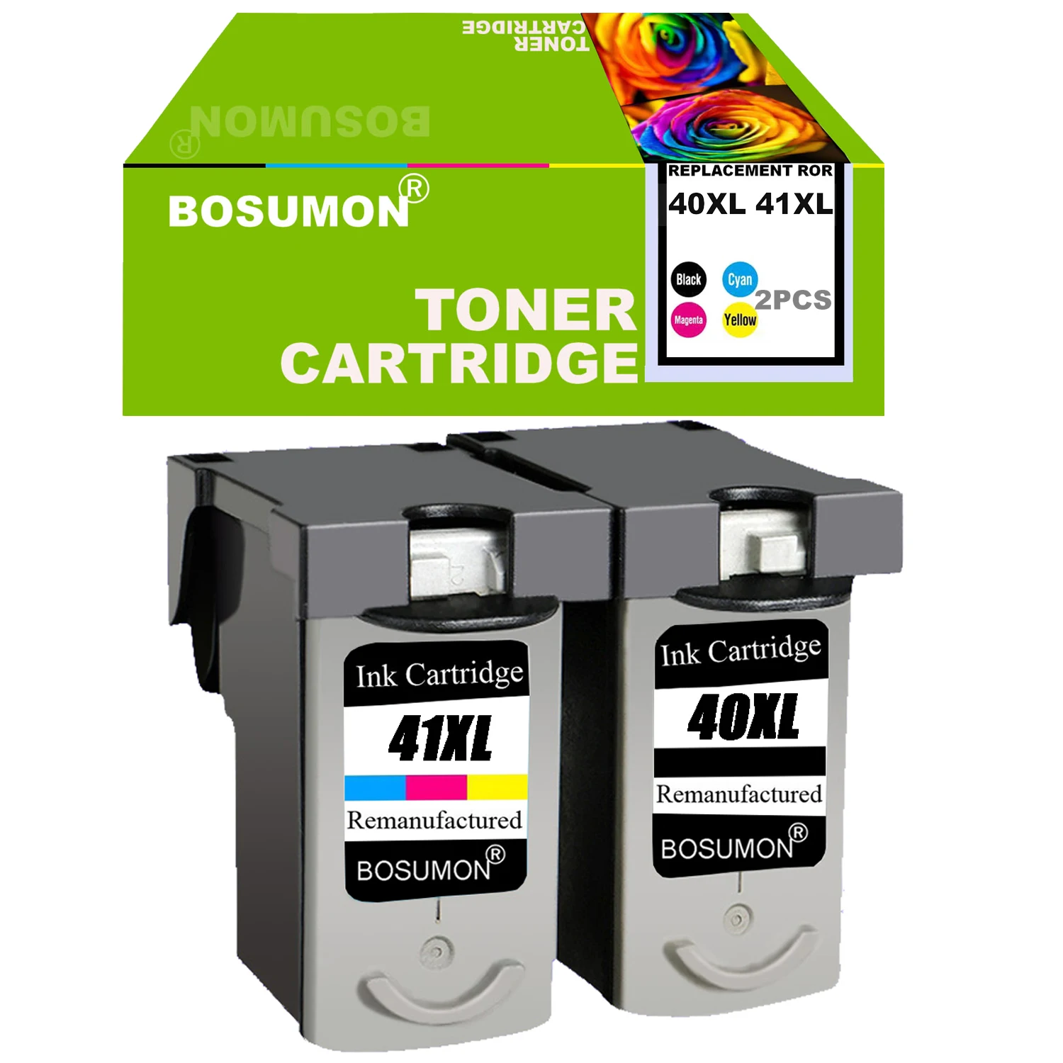 

Bosumon Compatible ink cartridges For Canon PG40 CL41 PG-40 CL-41 iP1600 / IP1700 / IP1800 PG 40 CL41 MP140 MP450 MP470 printer