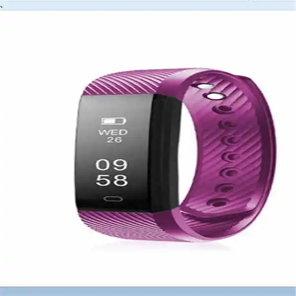 Фиолетовый Великобритания SMART FIT бит Bluetooth сердечного ритма кровяное давление фитнес трекер часы ID115 - Цвет: Фиолетовый