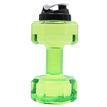 

Large Water Bottle Outdoor Sports Bottle 2.2 Liter PETG Dumbbell Sport Running Fitness Exercise Fitness Shake Weight