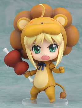

Japan Anime Fate/stay Night Saber Lily Golden Lion 50# PVC Action Figure Collection Face Changeable Model Cute Small Toys 10cm