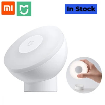 

2020 Xiaomi Mijia LED Induction Night Light 2 360 Rotating Adjustable Brightness Infrared Smart Motion Sensor With Magnetic Base