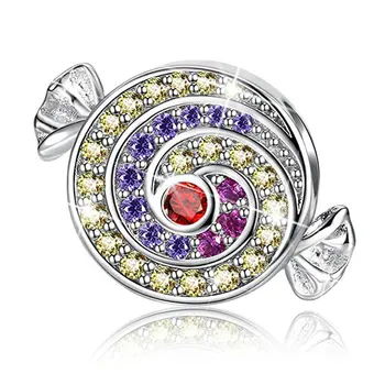 

Ice River Real 925 Sterling Silver Charms Beads Candy Shining Pendant for Bracelets & Necklaces Female DIY Fashion Jewelry