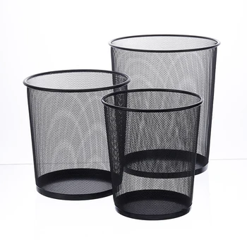 

Household Office Trash Can Kitchen Living Room Bathroom Trash Can Barbed Wire Thickened Uncovered Paper Basket