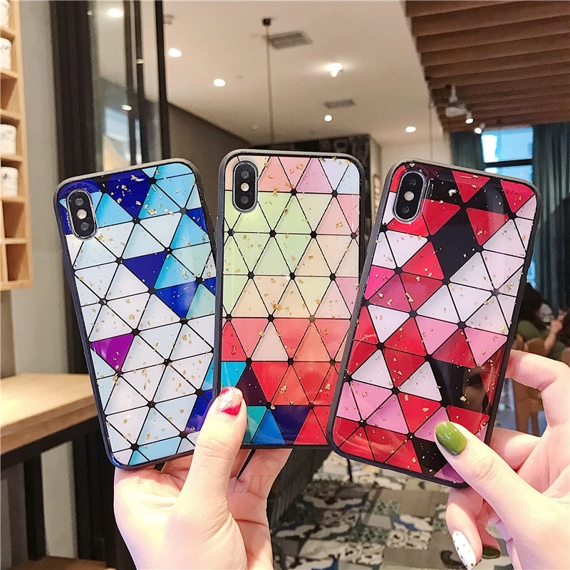 Роскошный блестящий чехол из золотой фольги для xiaomi redmi note 8 pro 5 6 k20 7 pro 7a 6a 5a 4a 4x5 plus s2 Love Lozenge xiomi