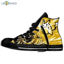 Прогулочные парусиновые ботинки; дышащая обувь с рисунком Пикачу; одежда с героями мультфильмов; милый костюм; удобная спортивная обувь; классические кроссовки