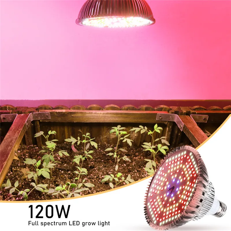 

LED Grow Light Full Spectrum 120W E27 IR LED Growing Bulb Fitolamp for Indoor Hydroponics Tent Flowers Plants LED Growth Lamp