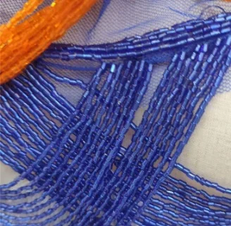 royal blue Черные бисерные полосы для одежды Серебряная вышивка бисером бахрома отделка кисточка для одежды дизайнер бисера Tussel отделка бахрома - Цвет: royal blue