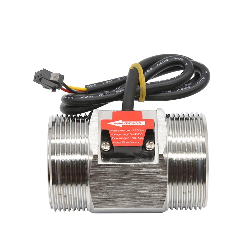 1/2" 3/4" 1" 1-1/2" 2" Water Flow Sensor 1.75MPa Hall Sensor Turbine Flowmeter DC5~18V Measure Flow Medium