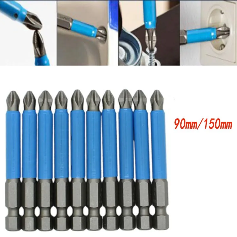 

90mm 150 mm Cross non-slip drill bits batch Head PH2 screwdriver set S2 strong magnetic wind batch head screwdriver head bits