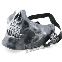 Wosport V3 череп страйкбол половина мотоциклетная маска для защиты лица и охоты и ТПУ скейтборд маска