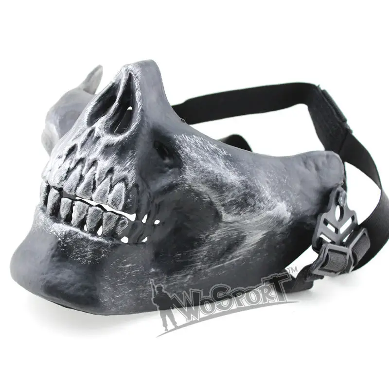 

Wosport V3 Skull Airsoft Half Face Mask Motorcycle Protection And Hunting And TPU Skateboard Mask