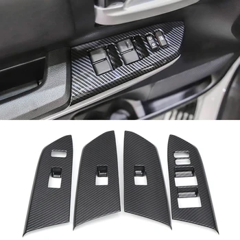 

Left Hand Drive! Car Styling Interior Front Door Armrest Window Switch Button Cover Trim 2pcs For Toyota Tundra 2014-2019