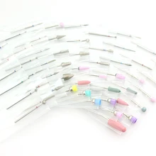 9 типов каменных керамических сверл для ногтей, набор алмазных фрезерных фрез, Электрический роторный станок, сверла для кутикулы, чистящие аксессуары, инструменты