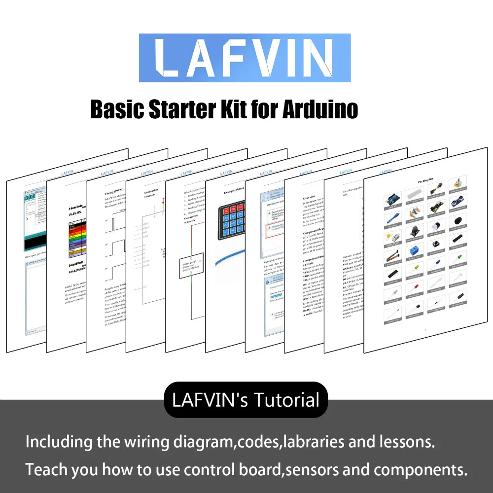 LAFVIN 10 компл./лот базовый стартовый набор для Arduino UNO с обучающим руководством