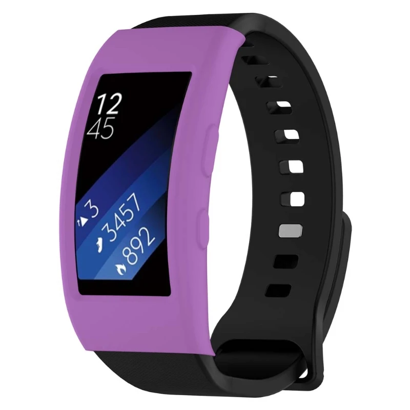 Силиконовый чехол для часов протектор для samsung gear Fit 2 Pro SM-R360 SM-R365 3XUE - Цвет: Фиолетовый