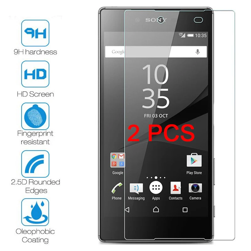 Защитное стекло закаленное 9H для Sony Xperia L2 L1 L C3 C4 C5 2 шт. | Мобильные телефоны и