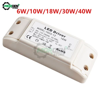 

LED Driver 6W 10W 18W 30W 40W LED Strips Power Supply Unit AC 220-240V 50/60Hz Lighting Transformers For MR11 MR16 LED bulbs 12V