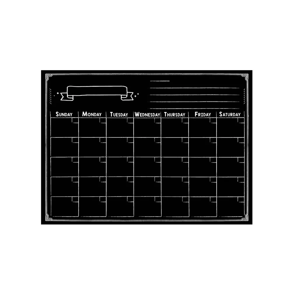 Доска ежемесячный планировщик магнитная доска для сообщений кухня ежедневная гибкая доска для заметок на холодильник магнит Рисование календарь - Цвет: 41X32cm