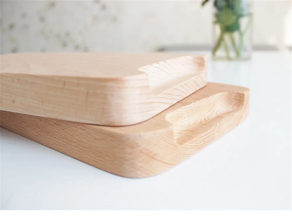 Бинауральная прямоугольная деревянная тарелка для хранения Zakka, натуральный десертный поднос для торта, ювелирный дисплей, поднос для хранения конфет, закусок, для домашнего декора