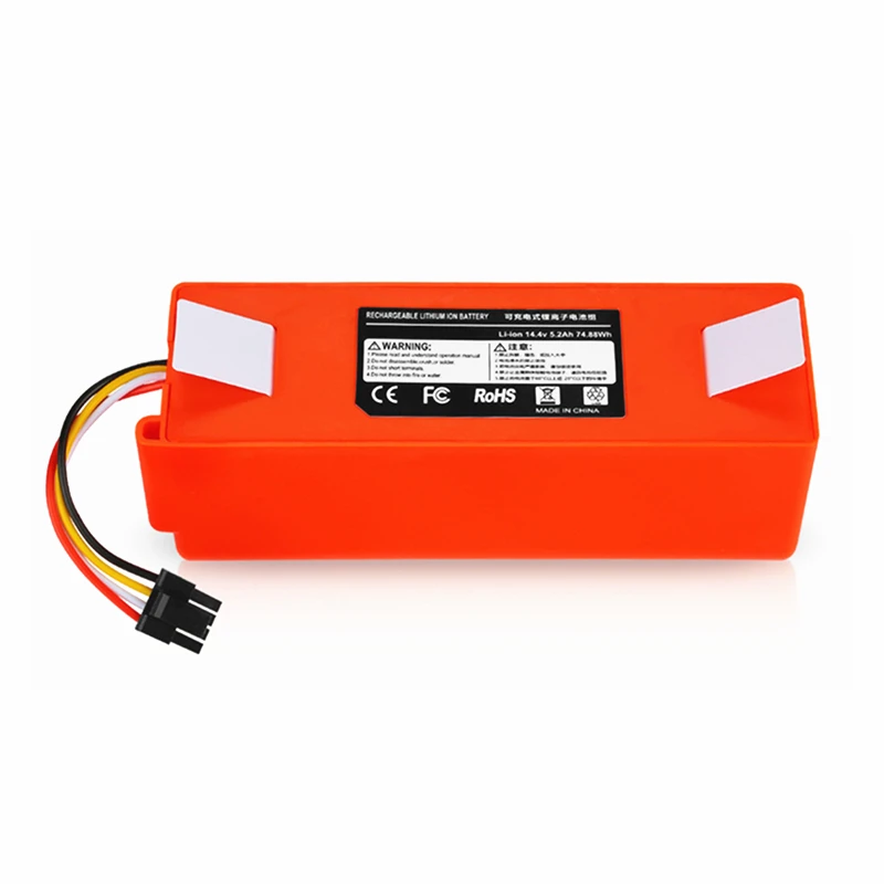 Aspirador de pó Acessórios para Xiaomi Novo Li-ion Bateria mi Robô Robótica Aspirador Roborock S50 S51 t4 100% 9800mah 14.4v 6.5ah - Image 4