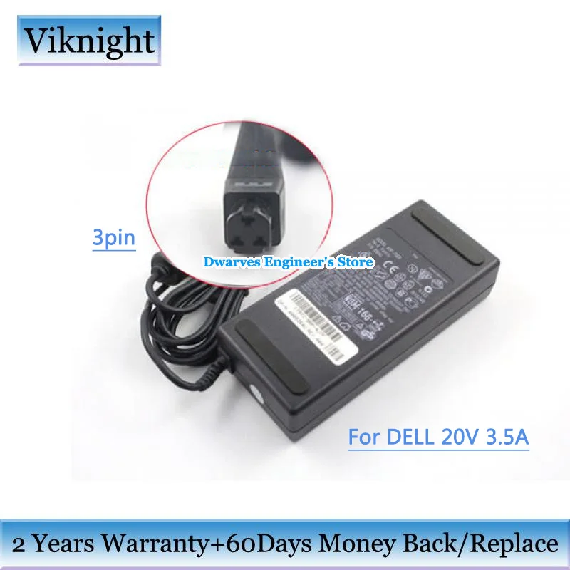 Подлинное зарядное устройство 20V 3.5A AC для DELL Latitude CPx C510 C600 C610 CPi A366XT CPt CPX X200 09364U PA 2