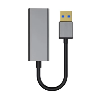 

Portable USB3.0 Transform RJ45 1000 MB Multifunction Aluminium Alloy Network Card Converter with Indicator Light