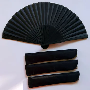 Chinese Style Black Vintage Hand Fan Folding Fans Dance Wedding Party Favor  Chinese Dance Party Folding Fans 1