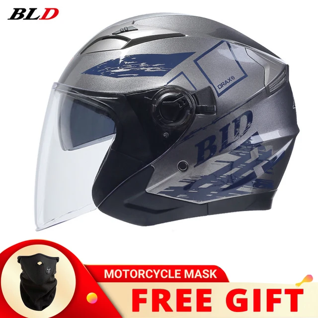 New Retro BLD Half Open Face Motorcycle 
