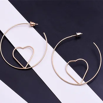 

Pendientes Aretes Oorbellen Peach Heart Ear Clip Simple Love Earrings Earnails Direct Sales To Women Wholesale Manufacturers