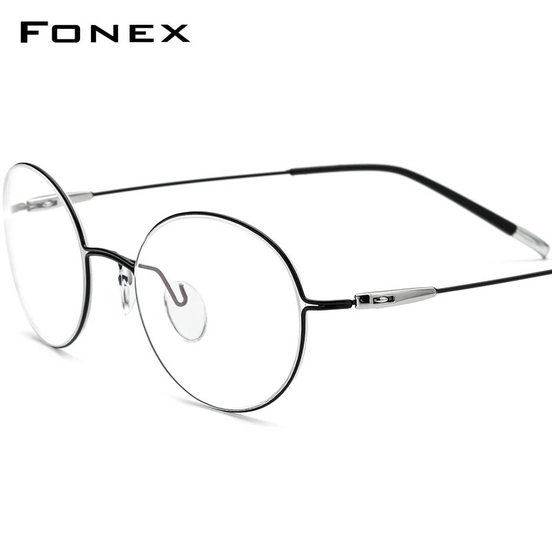 FONEX Titanium Alloy Glasses Frame Men Prescription Eyeglasses Women