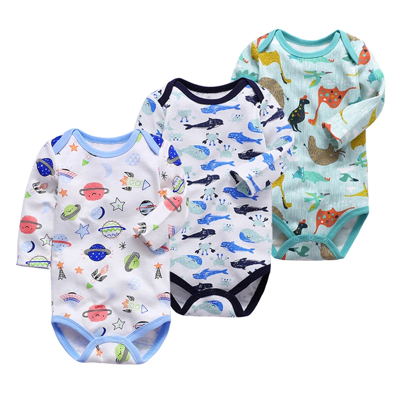 

Spring - Autumn Long Sleeved Bag Fart Clothing New Born Baby Boys Girls Cotton Cartoon Bodysuit Infant Boys One Piece Outfits